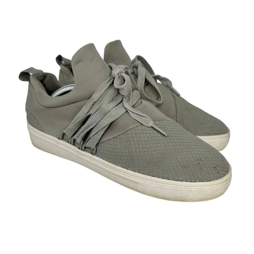 Steve Madden Womens Size 6.5 Lancer Slip On Lace Up Sneakers Gray
